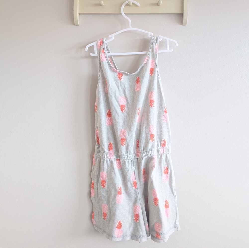 Old Navy Gray and Pink Pineapple Romper